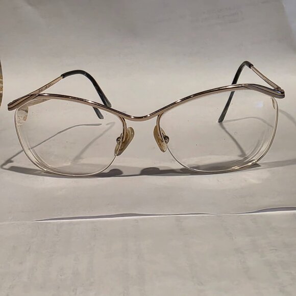 Logo Paris Gold Metal Half Rim Frame Eyeglasses 231-02 000 53 15 - Picture 10 of 15